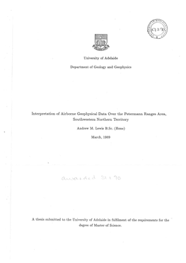 Interpretation of Airborne Geophysical Data Over the Petermann Ranges Area, Southwestern Northern Territory