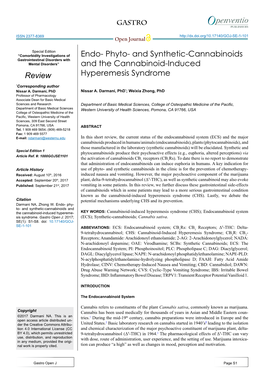 And Synthetic-Cannabinoids and the Cannabinoid-Induced Hyperemesis