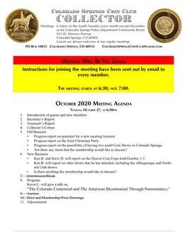ANA MEMBERSHIP OFFER Are YOU a Member of the American Numismatic Association? If Not, Here’S Your Chance