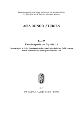 Asia Minor Studien