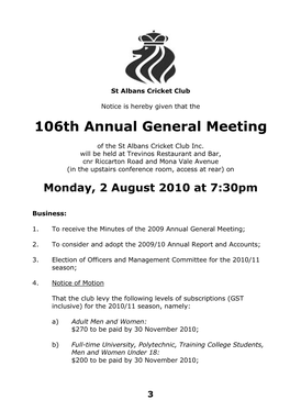 106Th Annual General Meeting
