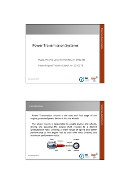 Power Transmission Systems