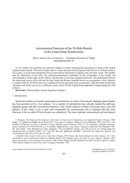 Astronomical Function of the 59-Hole Boards in the Lunar-Solar Synchronism