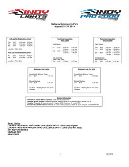 Gateway Motorsports Park August 23 - 24, 2019