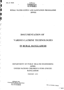 Documentation of Various Latrine Teceinologies In