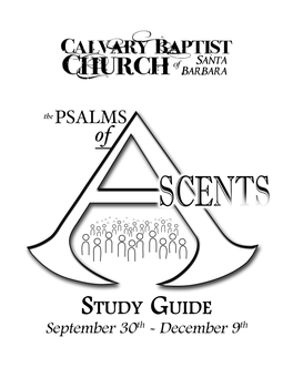 Psalms of Ascents Study Guide Contents