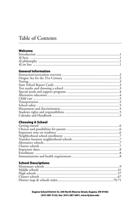 4J Schools Guide 2004-05