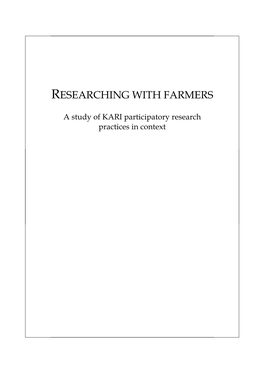 Researching with Farmers