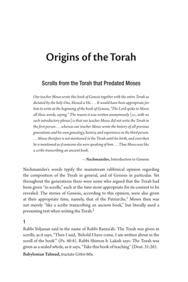 Origins of the Torah