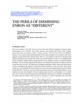 The Perils of Dismissing Enron.Pdf