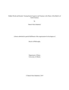 Stadnicki Dissertation Second Draft March