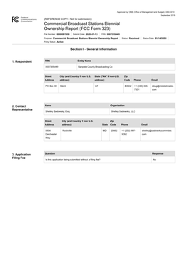 Commercial Broadcast Stations Biennial Ownership Report (FCC Form 323)