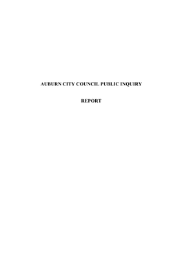 Auburn City Council Public Inquiry