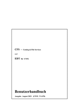 CFS/EDT Für UNIX Benutzerhandbuch