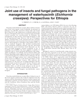 (Eichhornia Crassipes): Perspectives for Ethiopia