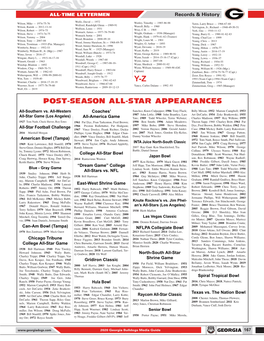 Post-Season All-Star Appearances All-Southern Vs