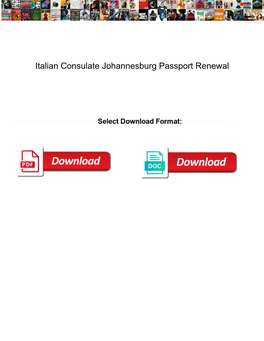 Italian Consulate Johannesburg Passport Renewal