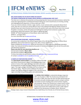 IFCM Enews 2014