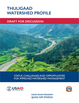 Thuligaad Watershed Profile – Draft for Discussion