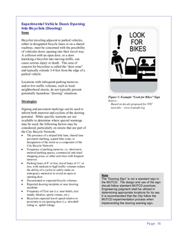 Experimental Vehicle Doors Opening Into Bicyclists (Dooring) Issue