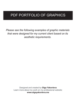 Pdf Portfolio of Graphics