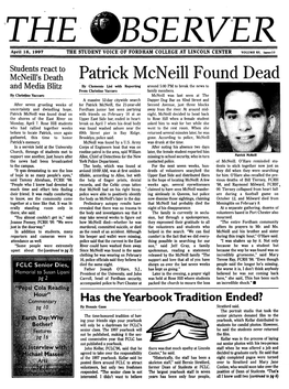 Patrick Mcneill Found Dead and Media Blitz by Clemente Lisi with Reporting Around 5:00 PM to Break the News to from Christine Vaccaro Family Members