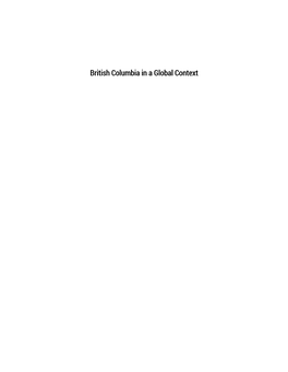 British Columbia in a Global Context British Columbia in a Global Context