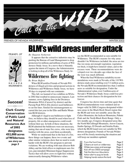 BLM's Wild Areas Under Attack