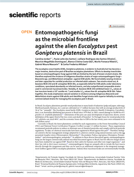 Entomopathogenic Fungi As the Microbial Frontline Against the Alien