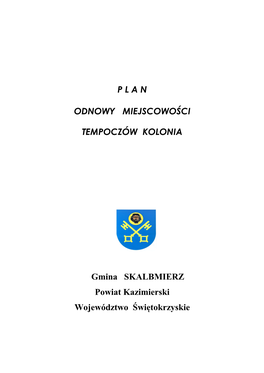 Plan Odnowy Miejscowości Tempoczów Kolonia