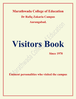 Visitors Book