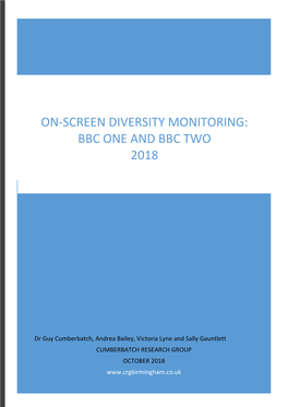 On-Screen Diversity Monitoring: BBC One and BBC Two 2018