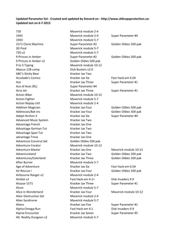 Updated Last on 6-7-2015 720 Maverick Module 2-4 1942