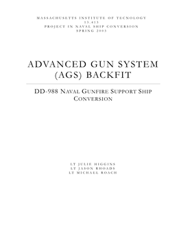 Advanced Gun System (Ags) Backfit