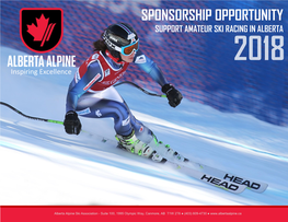 Sponsorship Opportunity Support Amateur Ski Racing in Alberta