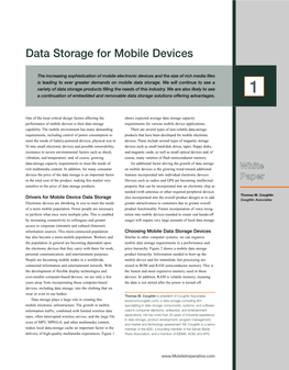 Data Storage for Mobile Devices