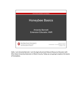 Hello. I Am Amanda Bennett. I Am the Agricultural and Natural Resource Educator with Ohio State University Extension in Miami County