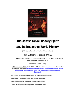 The Jewish Revolutionary Spirit and Its Impact on World History