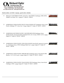 Row & Co. Southern Pacific Alco Pa-1 Aba Diesel