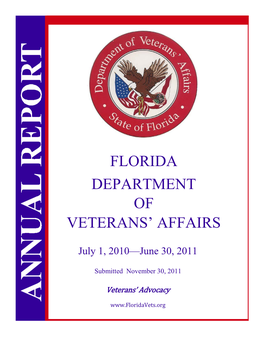 Florida Department of Veterans' Affairs Annual Report 2010-2011