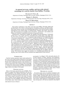 An Unusual Pyroxene, Melilite, and Iron Oxide Mineral Assemblage in A