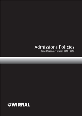 Admissions Policies