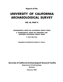 University of California Archaeological Survey