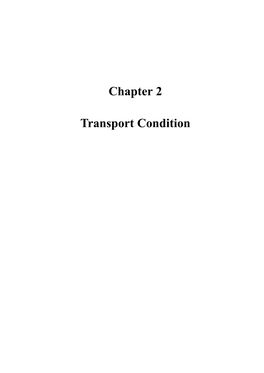 Chapter 2 Transport Conditions