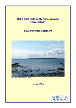 EMEC Tidal Test Facility Fall of Warness Eday, Orkney