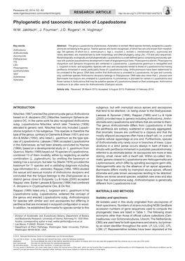 Phylogenetic and Taxonomic Revision of Lopadostoma