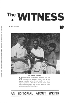 1956 the Witness, Vol. 43, No. 13. April 19, 1956