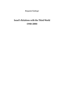 Israel's Relations with the Third World (1948–2008)