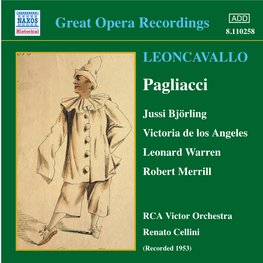 LEONCAVALLO Pagliacci