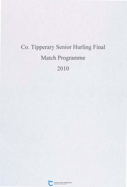 Co. Tipperary Senior Hurling Final Match Programme 2010 Craobh Ana - Thinking College? Think